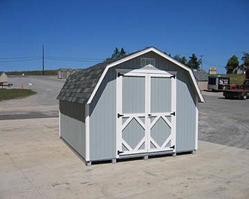 Little Cottage Company Classic Gambrel Barn 10x14 Storage Shed Kit (10x14 CWGB-4-WPNK) Perfect storage for your lawn and garden tools! 