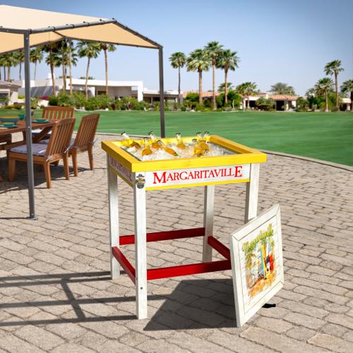 Margaritaville Bistro Table with Beverage Tub (BT301MV-1) This table will surely make your outdoor dining more fun with its beerage tub. 