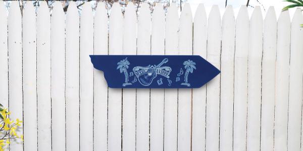 Margaritaville Directional Garden Sign - Guitar (PSSA24-MV-1)  This will add beauty to your outdoor or patio area. 