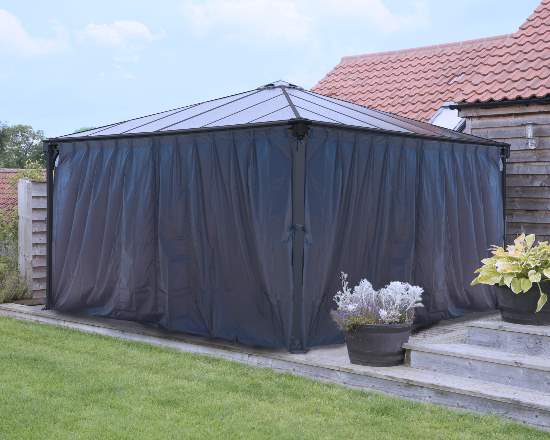 Palram Milano/Martinique Gazebo Curtain Set (HG1068) This curtain set will give you the privacy that you need when you hang out on your gazebo. 