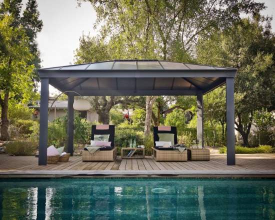 Palram - Canopia 20x12 Dallas 6100 Gazebo Kit - Gray (HG9148) Protects you and your family the protection that you need if you spend time outdoors. 