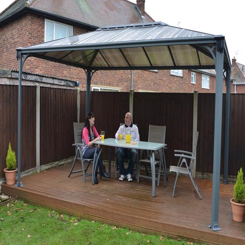 Palram 10x14 Martinique Rectangle Garden Gazebo Kit (HG9170)  Enjoy your outdoor conversation with your friends on this Martinique gazebo. 