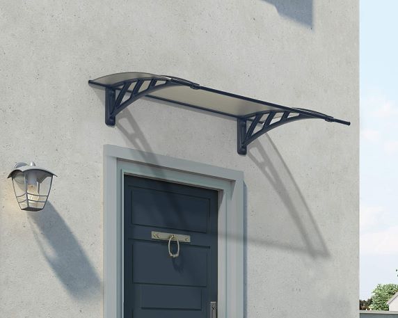 Palram - Canopia Neo 1180 4x3 Awning Kit - Gray/Clear (HG9566) This awning kit will protect you from the sun before or after you enter your door.