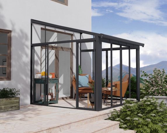 Palram - Canopia SanRemo 10x10 Patio Enclosure Kit - Gray/Clear (HG9069) This patio enclosure kit will give you the privacy that you need. 