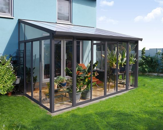 Palram - Canopia SanRemo 10x14 Patio Enclosure Kit - Gray/Clear (HG9064) This patio enclosure kit will give you the privacy that you need. 