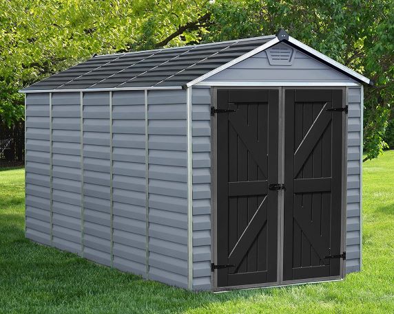 Palram - Canopia 6x12 Shed Kit with Skylight and Floor - Gray (HG9612GY) This skylight shed is a perfect addition to your backyard space. 