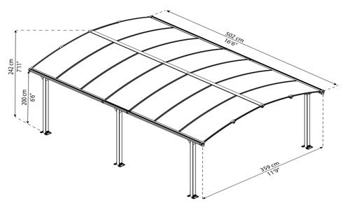 Palram 12x16 Tucson Gazebo Kit (HG9162) This gazebo kit is will add beauty to any outdoor setting!