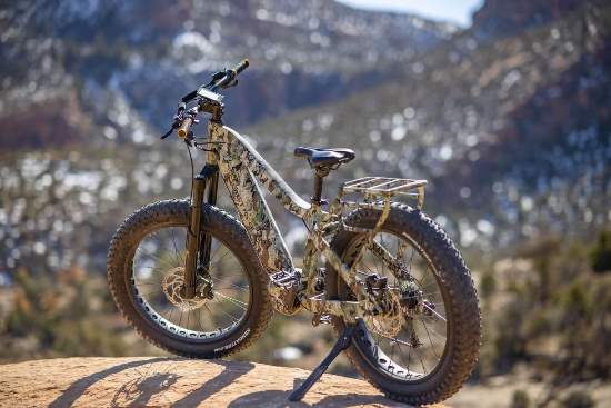  QuietKat Apex Electric Bike - Veil Caza Camo (21 APX 75 CZA 17) This bike can climb incredibly steep hills and mountain trails easily. 