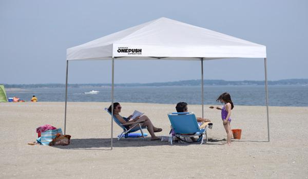 Quik Shade 8x10 Expedition EX80 One Push Canopy Kit - White (167557DS)  This canopy kit can be your best accessory when you go to the beach with your family. 