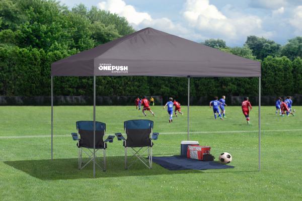 Quik Shade 10x10 Expedition EX100 One Push Canopy Kit - Charcoal (167553DS) This canopy can be the best companion that you can bring when you watch a soccer game.