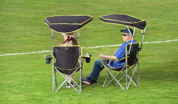 Quik Shade Heavy Duty Max Shade Folding Chair - Black (167571DS) This folding chair will give you 40% more sun protection. 