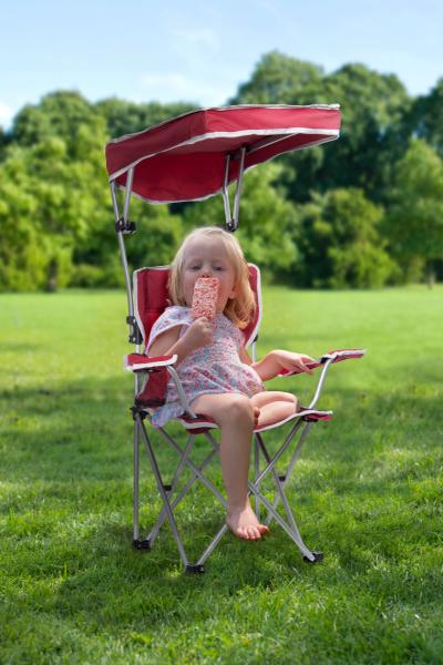 Quik Shade Kids Shade Folding Chair - Red (167611DS) This folding chair will definitely shade your kid outdoors. 