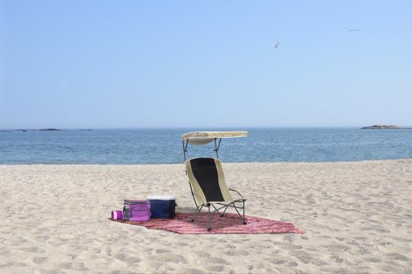 Quik Shade Pro Comfort High Back Shade Folding Chair - Tan (160087DS) This chair can be an accessory that we can bring in our beach trips. 