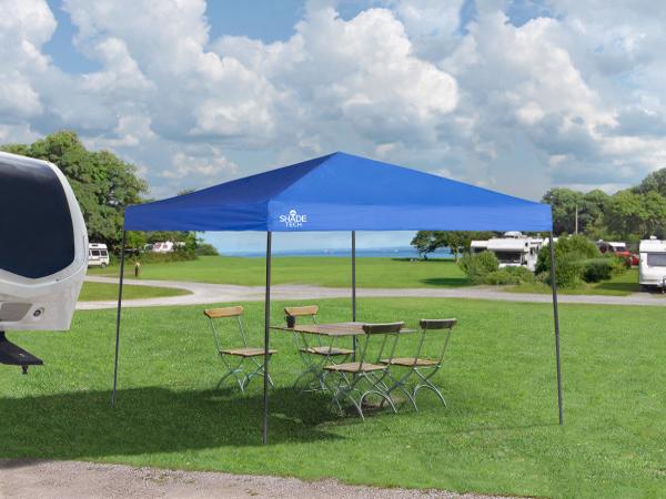 Quik Shade 10x10 Shade Tech ST100 Canopy Kit - Blue (157379DS) This canopy give you and your family a much-needed protection from the sun.  