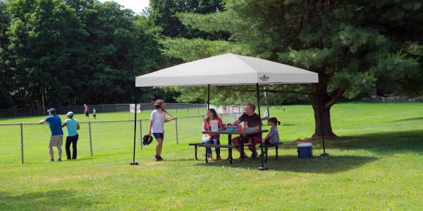 Quik Shade 10x10 Shade Tech ST100 Canopy Kit - Gray (167599DS) This canopy give you and your family a much-needed protection from the sun.  