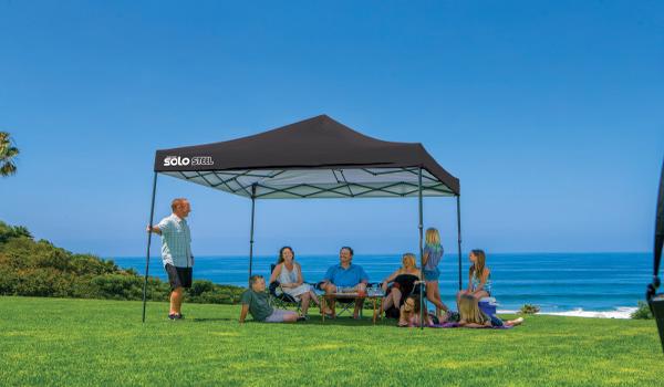 Quik Shade 10x10 Solo Steel 100 Canopy Kit - Black (167555DS) This canopy is very useful for your picnic adventures with your family.  