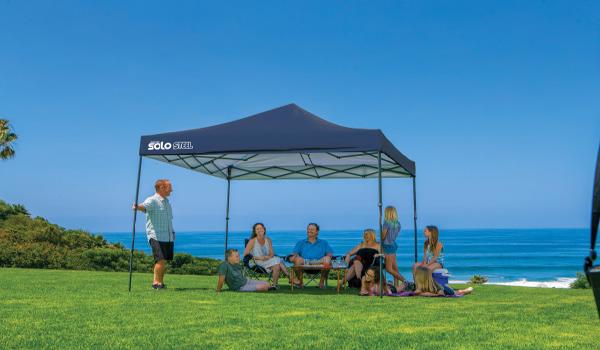 Quik Shade 10x10 Solo Steel 100 Canopy Kit - Midnight Blue (167526DS) This canopy is very useful for your picnic adventures with your family.  