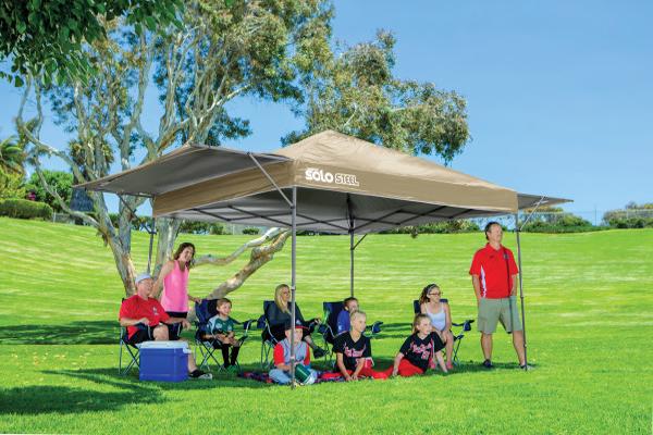 Quik Shade 10x17 Solo Steel 170 Canopy Kit - Khaki (167544DS) This canopy can be use as your shade as you watch your favorite ball game.  