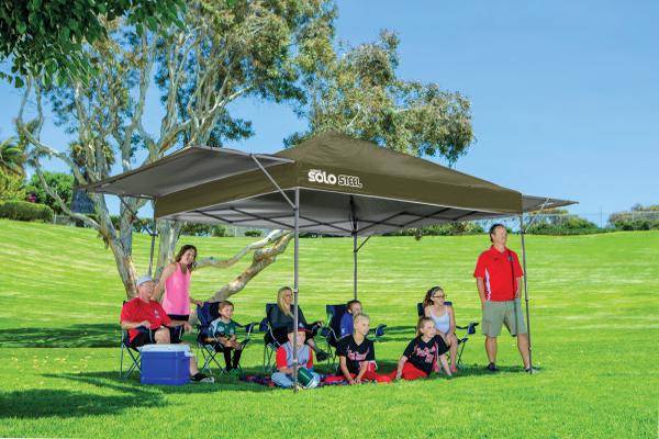 Quik Shade 10x17 Solo Steel 170 Canopy Kit - Olive (167550DS) This canopy can be use as your shade as you watch your favorite ball game.  
