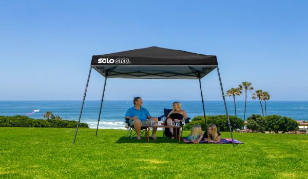 Quik Shade 10x10 Solo Steel 64 Canopy Kit - Black (167554DS) This canopy can be your shade on your family picnics. 