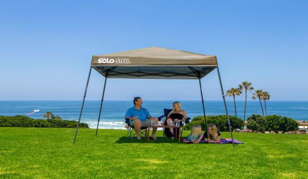 Quik Shade 10x10 Solo Steel 64 Canopy Kit - Khaki (167540DS) This canopy can be your shade on your family picnics. 