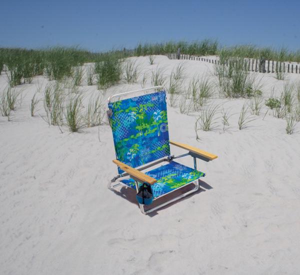 Rio Beach Classic  5-Position Lay-Flat Beach Chair - Blue Green Printt (SC592-905-1) This beach chair is the best accessory that you can bring to your beach outing. 