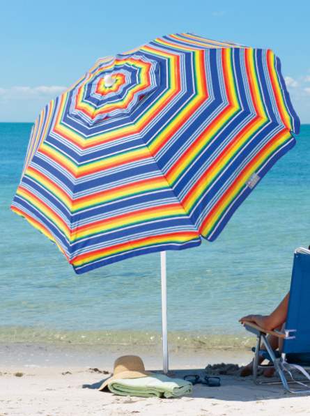 Rio Beach 6ft Beach Umbrella with Integrated Sand Anchor (UB79-1909-1) Protect yourself from the sun with this Rio Beach 6ft Umbrella. 
