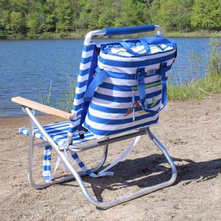 Rio Easy In-Easy Out Backpack Removable Tote Bag Chair - Blue/White Stripe (SC601RT-1915B202-1) This chair is perfect for your beach escapades. 