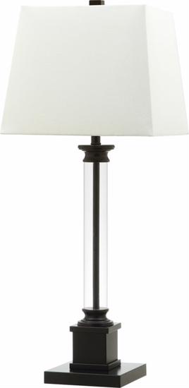 Safavieh Davis 30.5-inch H Table Lamp Set of 2- Black/Clear&Off-White LIT4266A-SET2-Best table lamp that complements your interiors from refined to rustic