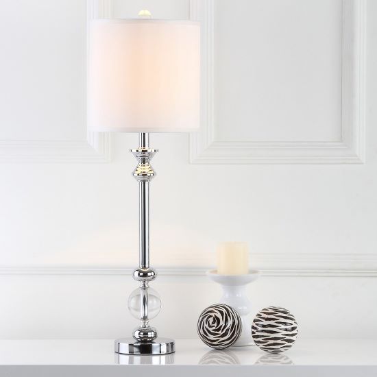  gets a refreshing makeover in the Erica crystal candlestick lamp. 