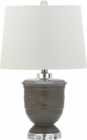 Safavieh Shoal-23-inch H Grey Table Lamp-Set of 2-LIT4252C-SET2-Best for old English jasper ware motifs.