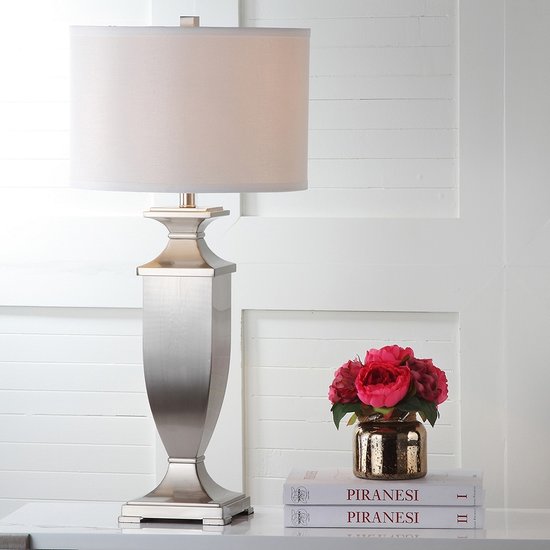 Safavieh Ambler 31.5-inch H Table Lamp - Set of 2 - Nickel (LIT4275A-SET2) - An elegant and style to your living room space.