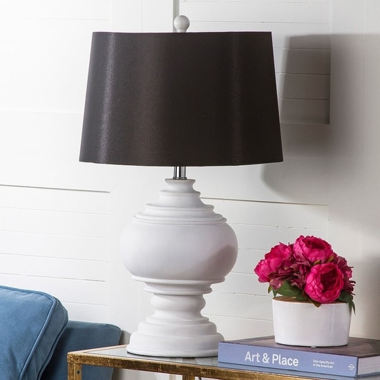 Safavieh Callaway 26.5-inch H Table Lamp-White/Black LIT4257A-Best table lamp that defines elegance.