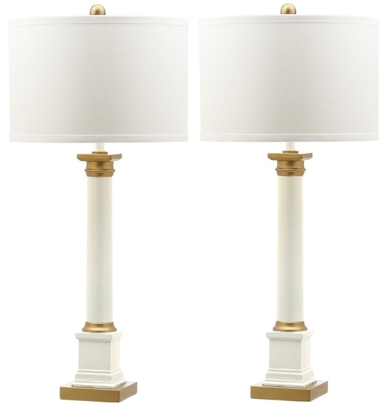 Safavieh Henley 32.5-inch H Table Lamp Set of 2 - White/Gold (LIT4276A-SET2) - Excellent for enhancing the beauty of your home.