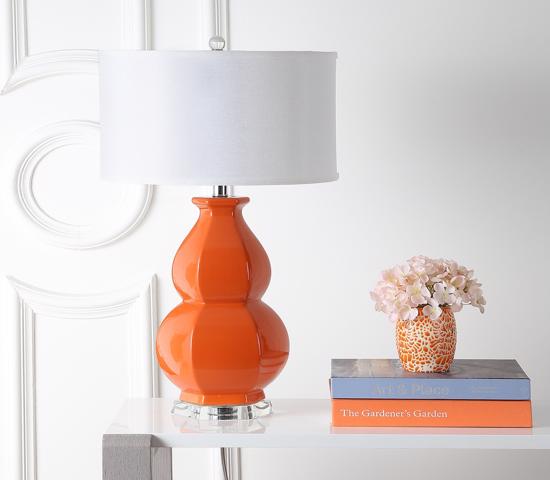 Safavieh Juniper 30-inch H Table Lamp - Orange/Off-White (LIT4245D) - Excellent  fit for a new-fashioned lifestyle to your indoor space.