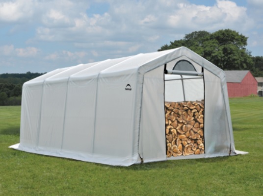 ShelterLogic 10x20x8 Seasoning Shed Translucent 90397-Perfect for storing firewood.
