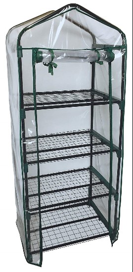 ShelterLogic 4-Tier Grow It Mini Growhouse Kit - Clear/Green (70517) - Growing plants can now be done any season.