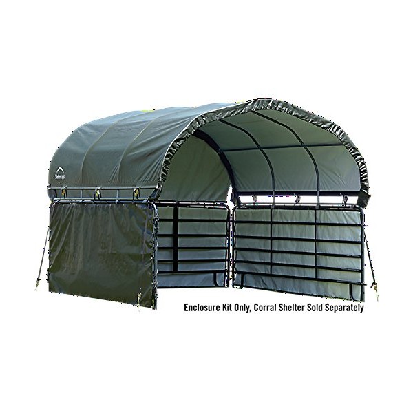 ShelterLogic Bottom Panels Enclosure Kit Only for 10x10 Corral Shelter Green (51483) - Great for garden equipment.