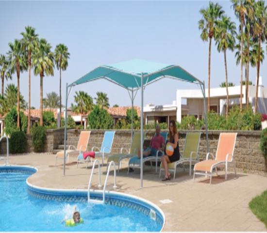 ShelterLogic Monterey 12x12 Canopy Kit - Teal (23517) - Shade protection for pool.