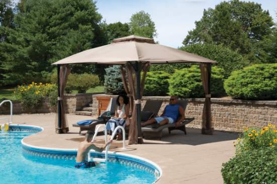 ShelterLogic Cypress 10x12 Gazebo Kit  - Brown (24027) This gazebo kit is perfect to be put on your pool area. 