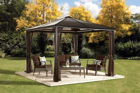 Sojag Sumatra Promo 10x10 Gazebo - Brown (310-9155990) Improve your outdoor setting with a sun shelter that stays up all year long. 