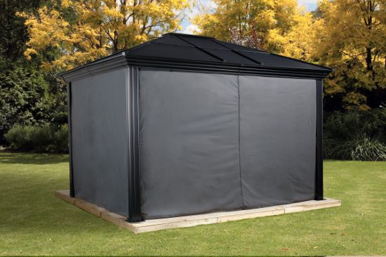 Sojag Cambridge 10x12 Gazebo Curtains - Grey (135-9168822) This curtains will protect your gazebo from mosquitos and insects. 