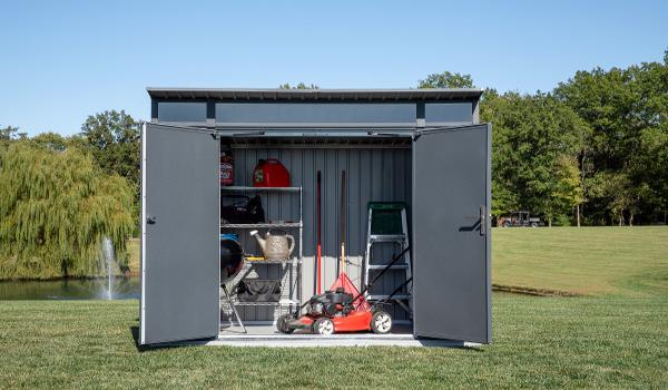 Sojag 8x5 Denali Steel Storage Shed Kit - Anthracite (SJDEN85)This shed is a perfect solution to store your lawn and garden materials. 