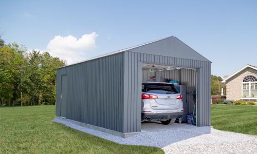 Sojag  12x15 Everest Garage Kit - Charcoal (GRC1215) This garage kit is an ideal additional to any backyard setting! Can be a space for your vehicle, lawn mower or storage needs!