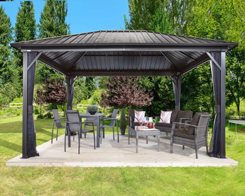 Sojag 12x16 Genova Gazebo Kit - Dark Brown (500-9165852) This gazebo kit is an ideal addition to every outdoor setting. 