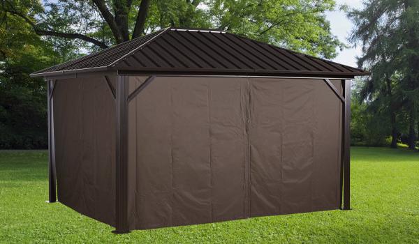 Sojag Curtains for Genova 10x12 - Brown (135-9161373) This curtain is made to protect your sun shelter against any weather. 
