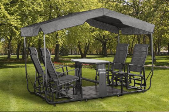 Sojag Houston 4-Seater Garden Glider Swing - Charcoal (113-9167665) Enjoy the beauty of your outdoor living space, with this glider swing. 
