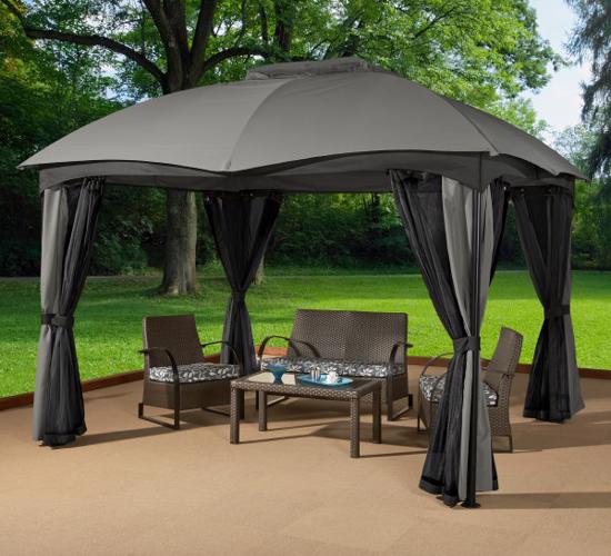 Sojag 10x12 Phuket Gazebo Kit - Gray (302-9165401) This gazebo kit will allow you to enjoy eating outside with your family. 