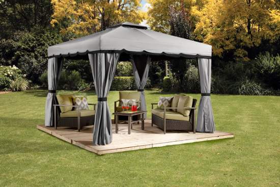 Sojag Roma 10x12 Aluminum Gazebo Kit - Grey/Black (500-9161182) Transform your outdoor space with this gazebo kit. 