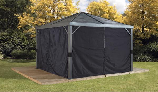 Sojag Curtains for Sanibel 8x8 - Black (135-9163902) This curtain is made to protect your sun shelter against any weather. 